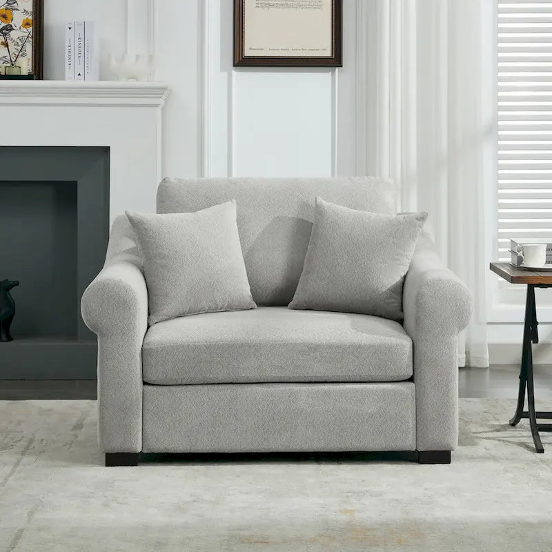 Modern Chenille Oversized Armchair
