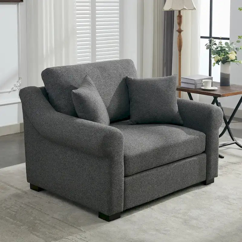 Modern Chenille Oversized Armchair