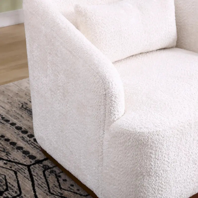 Swivel Barrel Chair, Comfy Round Accent Sofa Chair for Living Room, 360 Degree Swivel Barrel Club Chair