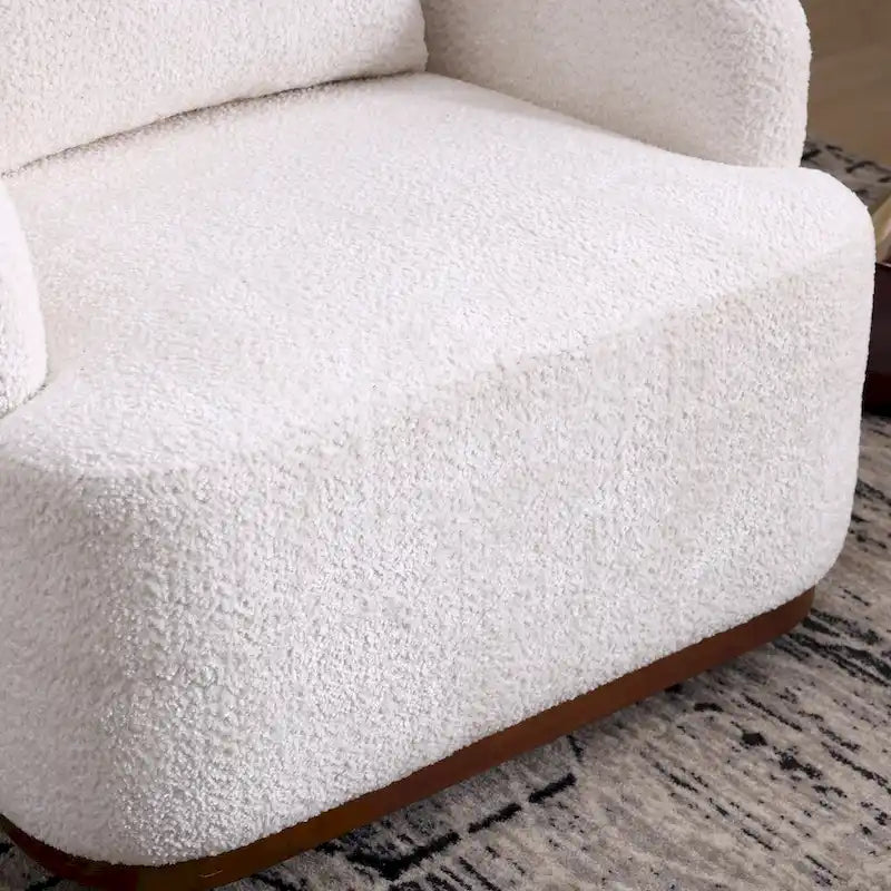 Swivel Barrel Chair, Comfy Round Accent Sofa Chair for Living Room, 360 Degree Swivel Barrel Club Chair