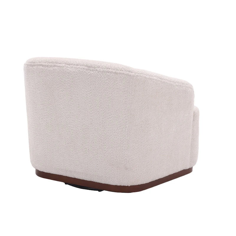 Swivel Barrel Chair, Comfy Round Accent Sofa Chair for Living Room, 360 Degree Swivel Barrel Club Chair