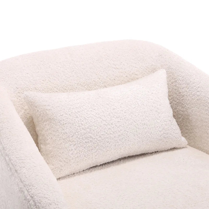 Swivel Barrel Chair, Comfy Round Accent Sofa Chair for Living Room, 360 Degree Swivel Barrel Club Chair