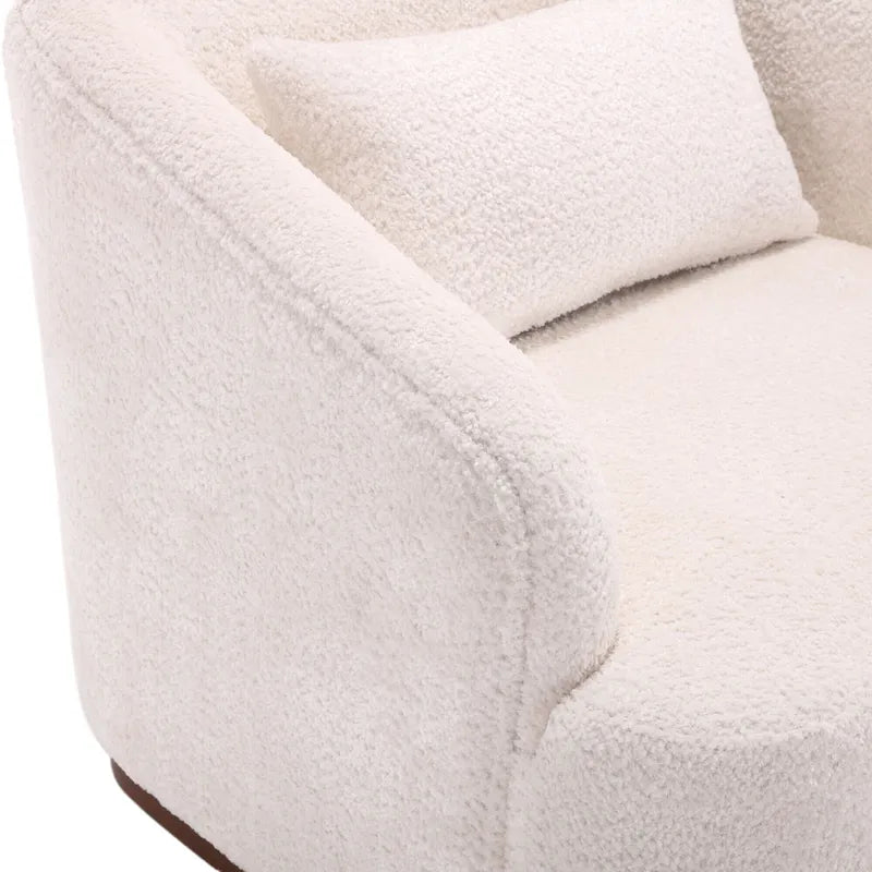 Swivel Barrel Chair, Comfy Round Accent Sofa Chair for Living Room, 360 Degree Swivel Barrel Club Chair