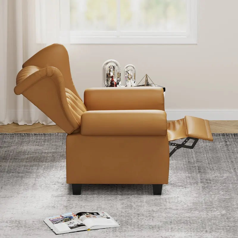 Modern Tufted Push Back Armchair