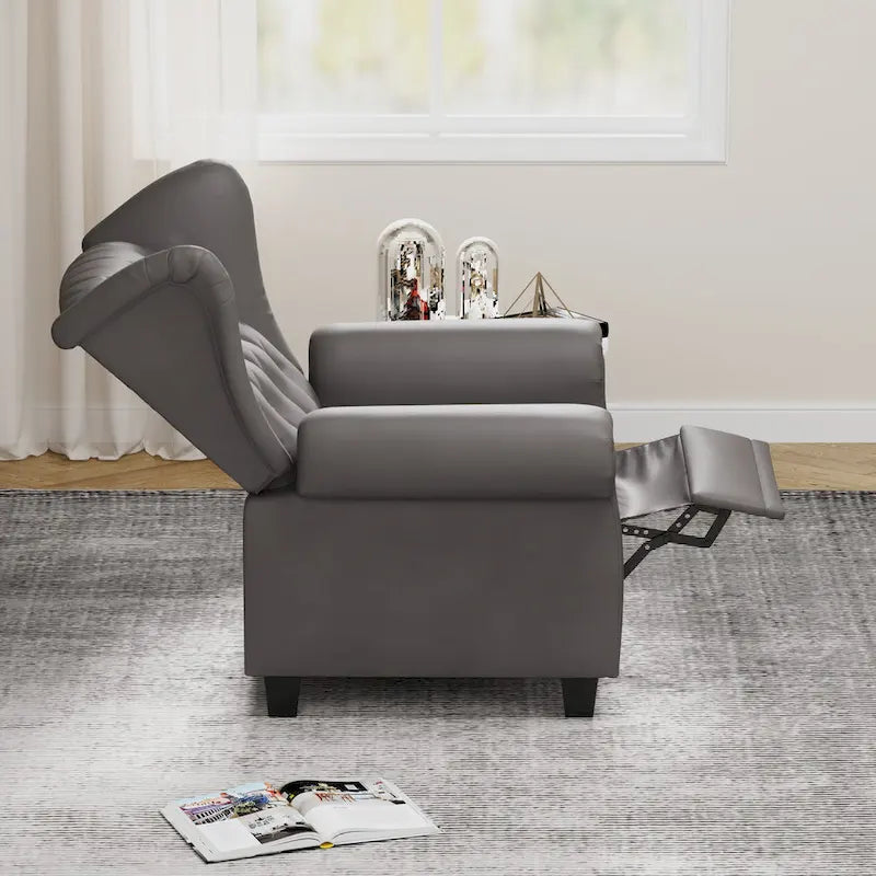 Modern Tufted Push Back Armchair