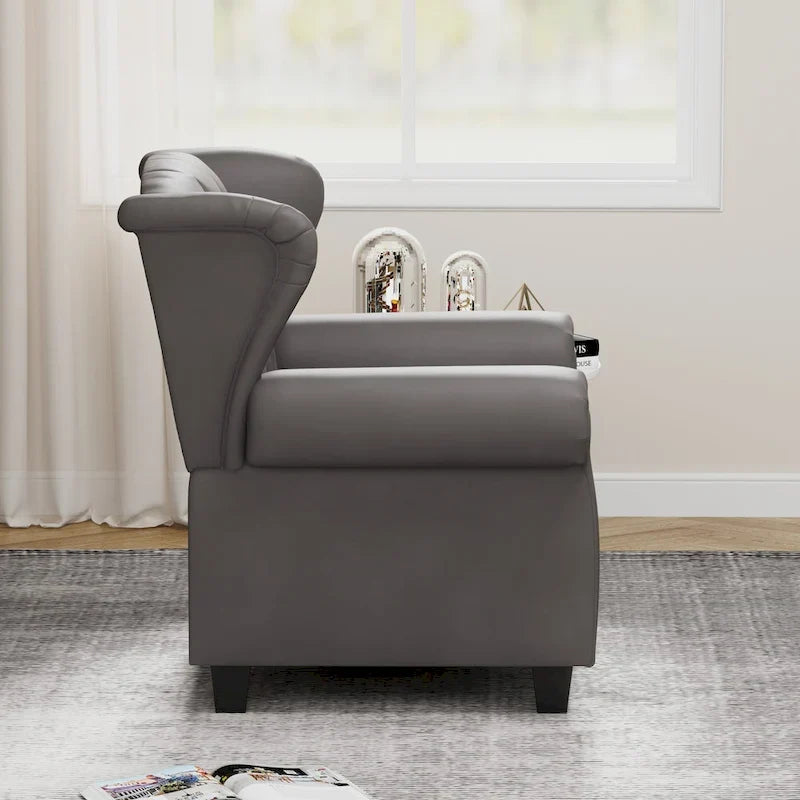 Modern Tufted Push Back Armchair