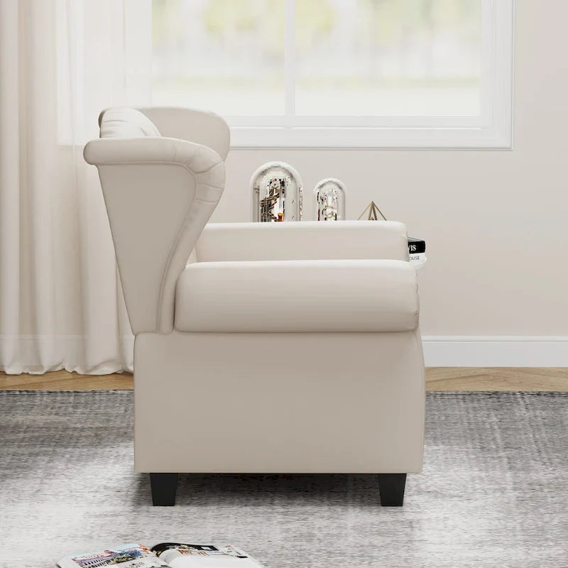 Modern Tufted Push Back Armchair