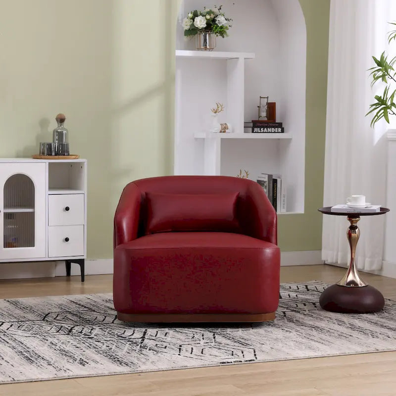 Swivel Barrel Chair,Comfy Round Accent Sofa Chair,360 Degree Swivel Barrel Club Chair,Leisure Arm Chair for Nursery