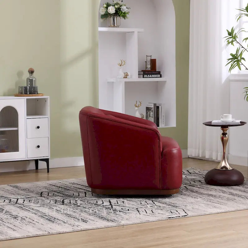 Swivel Barrel Chair,Comfy Round Accent Sofa Chair,360 Degree Swivel Barrel Club Chair,Leisure Arm Chair for Nursery