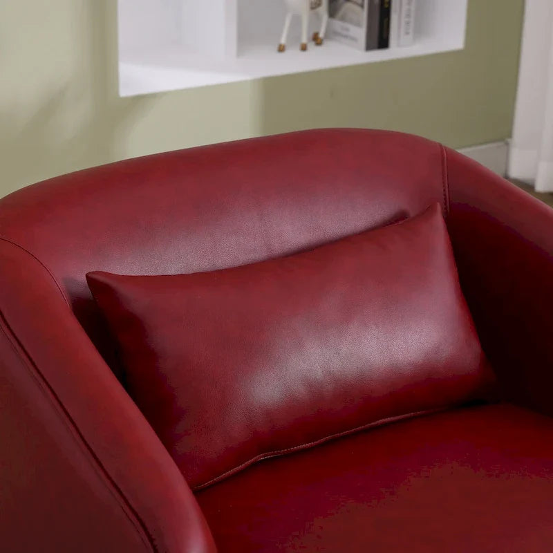 Swivel Barrel Chair,Comfy Round Accent Sofa Chair,360 Degree Swivel Barrel Club Chair,Leisure Arm Chair for Nursery