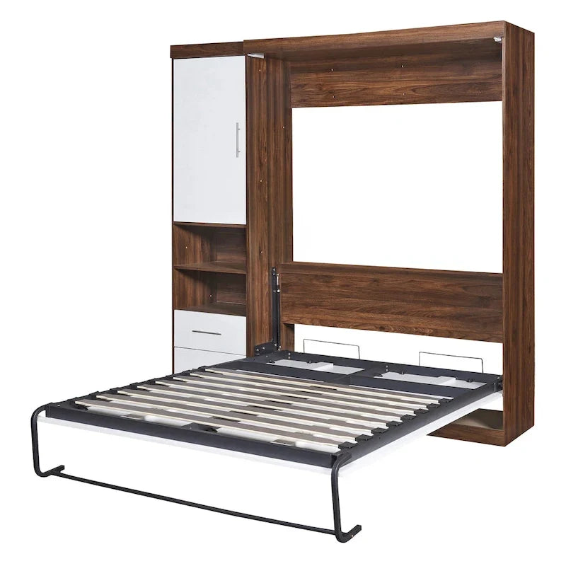 Full Size Murphy Bed Wall Bed with Cabinet