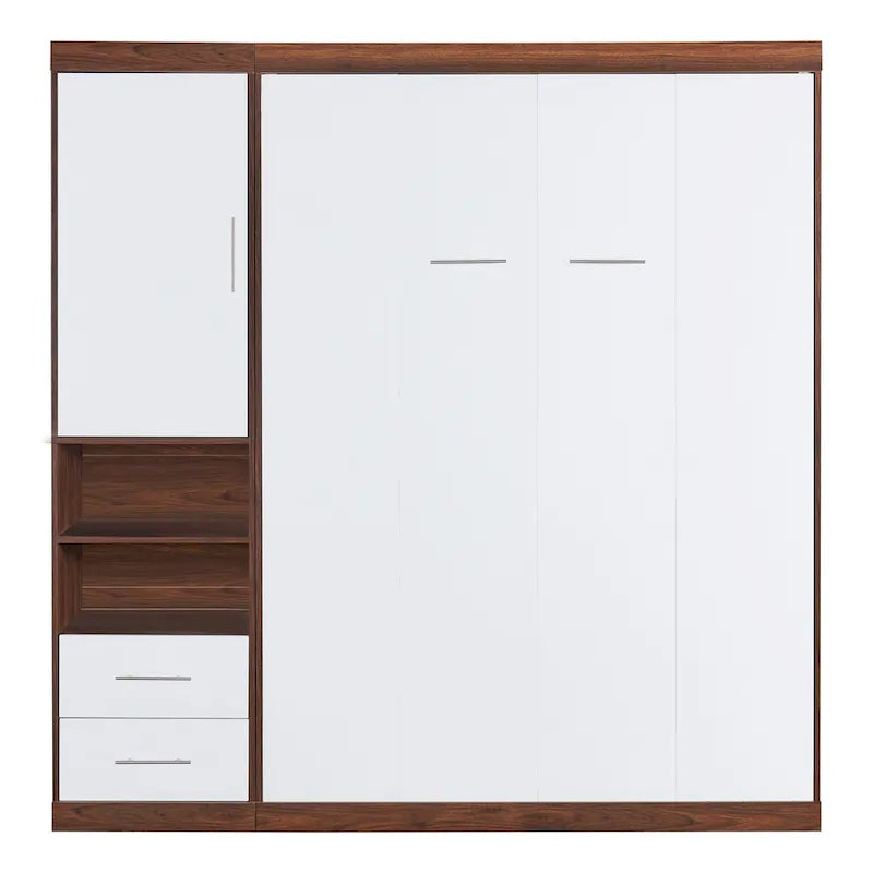 Full Size Murphy Bed Wall Bed with Cabinet