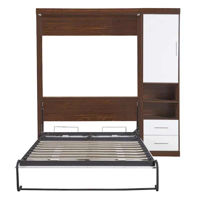 Full Size Murphy Bed Wall Bed with Cabinet