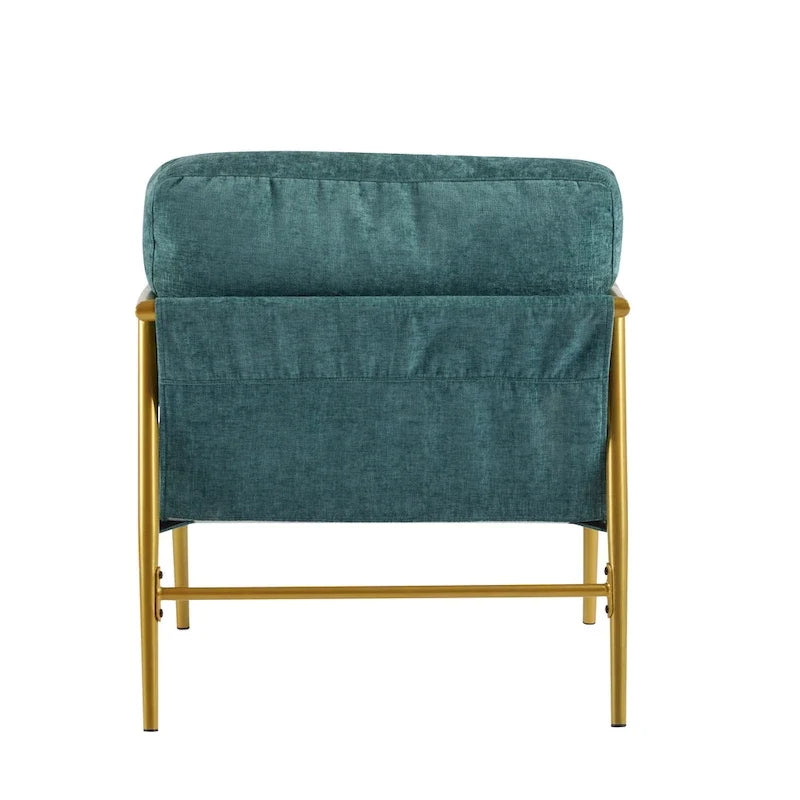 Varsts Modern Upholstered Accent Chair with Wood Frame, Emerald by Christopher Knight Home