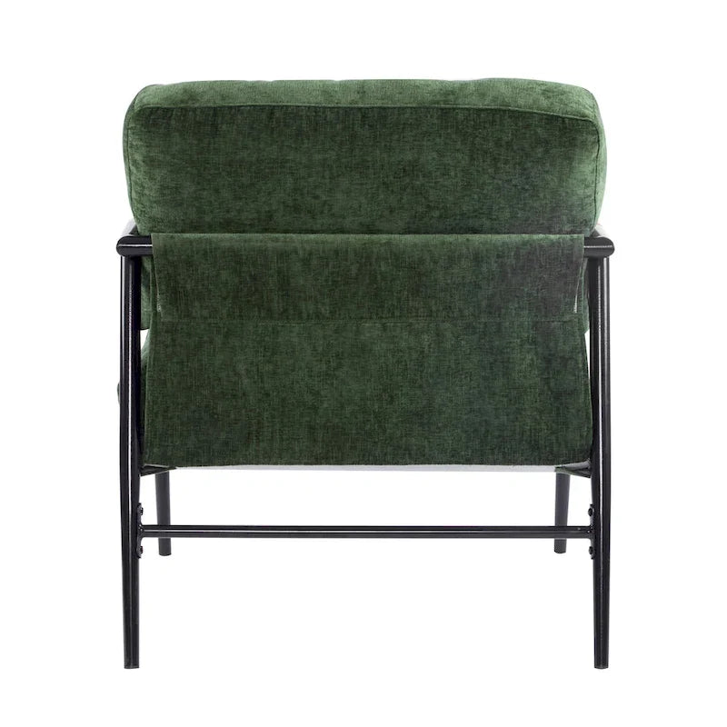 Varsts Modern Upholstered Accent Chair with Wood Frame, Emerald by Christopher Knight Home