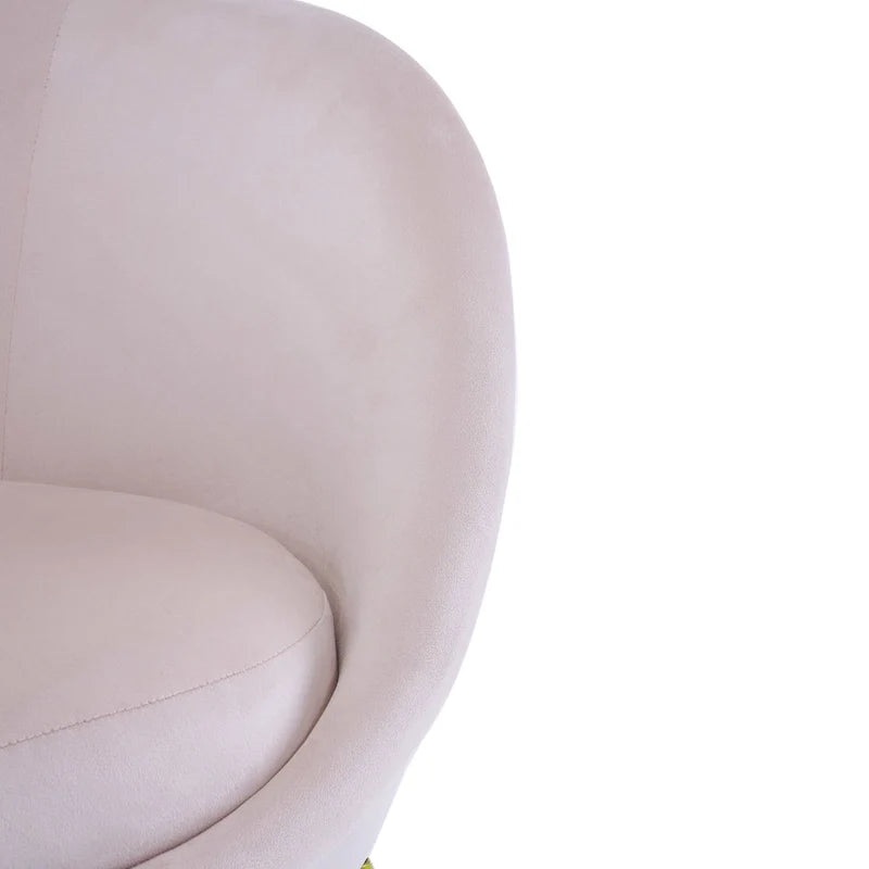 Christopher Knight Home - Fauteuil d'appoint moderne Eliana en tissu Teddy avec dossier incurvé et pieds dorés