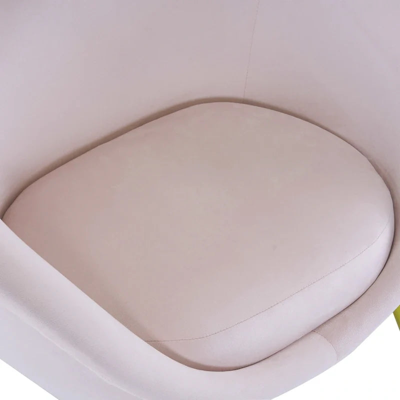 Christopher Knight Home - Fauteuil d'appoint moderne Eliana en tissu Teddy avec dossier incurvé et pieds dorés