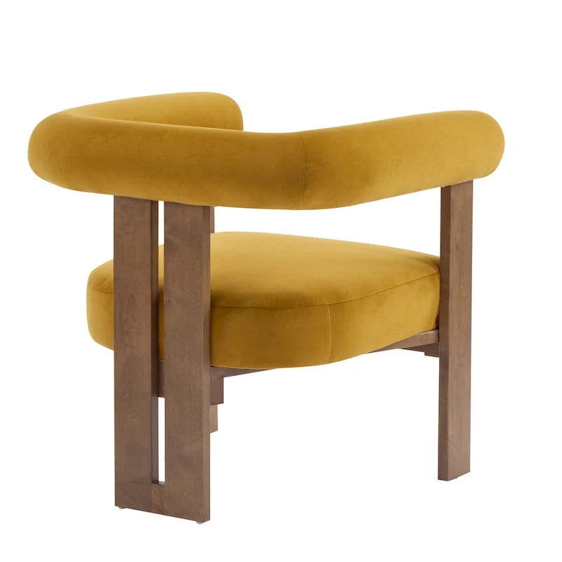 Gilbert Modern Upholstered Round Arm Accent Chair by Christopher Knight Home