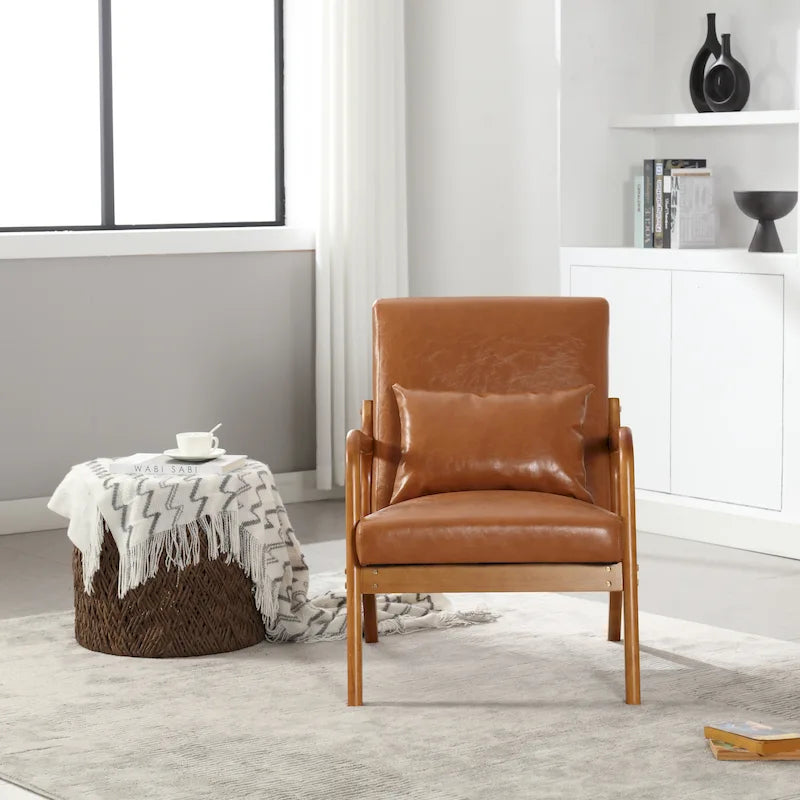 GDFStudio - Olivia Velvet Upholstered Accent Chair with Solid Wood Frame and Comfortable Cushion