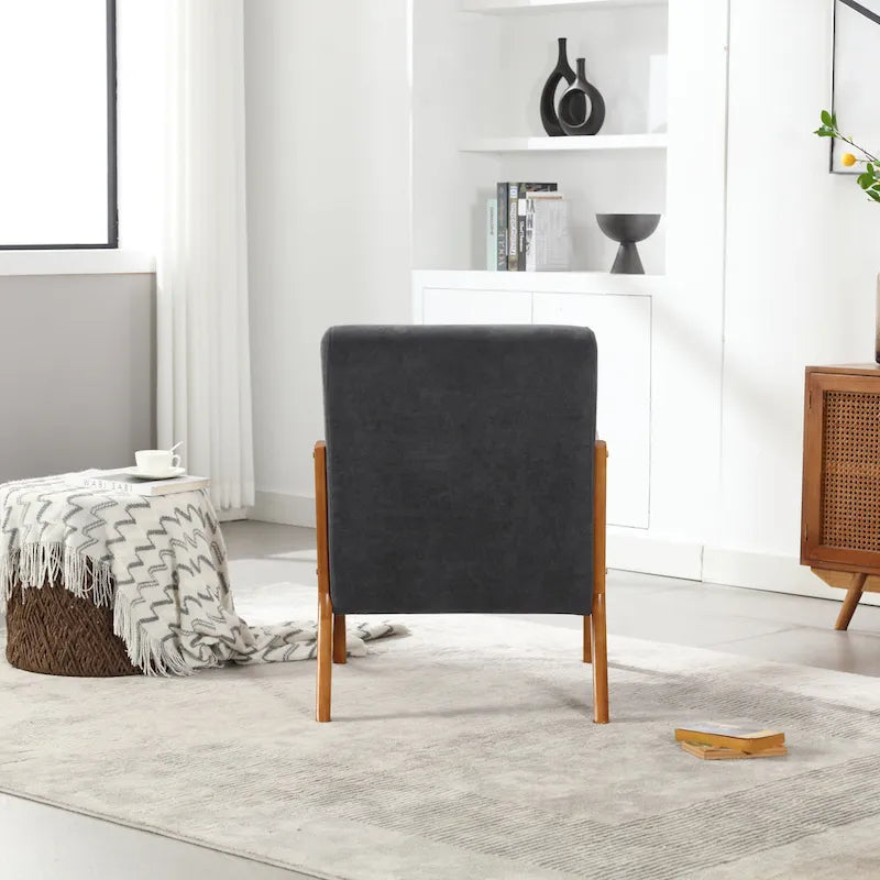 GDFStudio - Olivia Velvet Upholstered Accent Chair with Solid Wood Frame and Comfortable Cushion