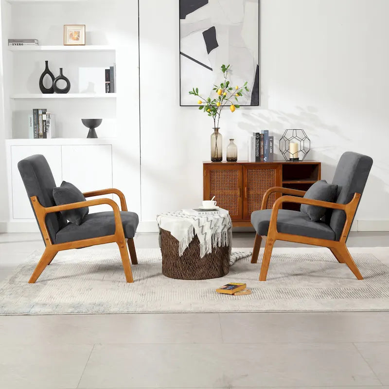 GDFStudio - Olivia Velvet Upholstered Accent Chair with Solid Wood Frame and Comfortable Cushion