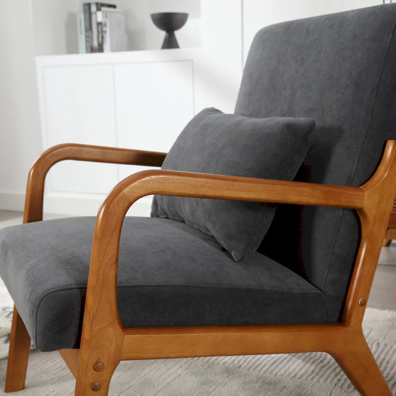 GDFStudio - Olivia Velvet Upholstered Accent Chair with Solid Wood Frame and Comfortable Cushion