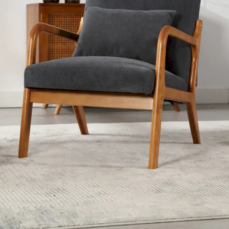GDFStudio - Olivia Velvet Upholstered Accent Chair with Solid Wood Frame and Comfortable Cushion