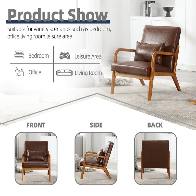 GDFStudio - Olivia Velvet Upholstered Accent Chair with Solid Wood Frame and Comfortable Cushion