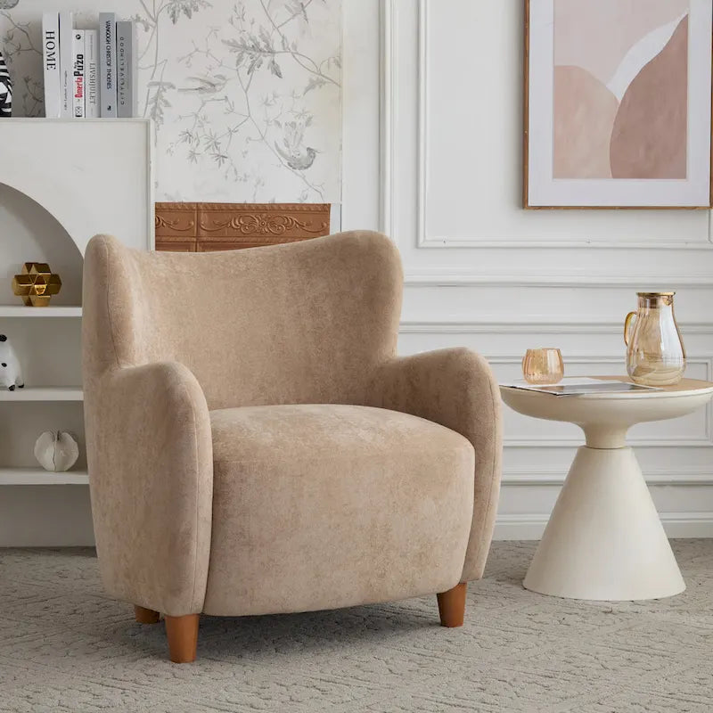 Fauteuil d'appoint à dossier haut en tissu Bacho par Christopher Knight Home
