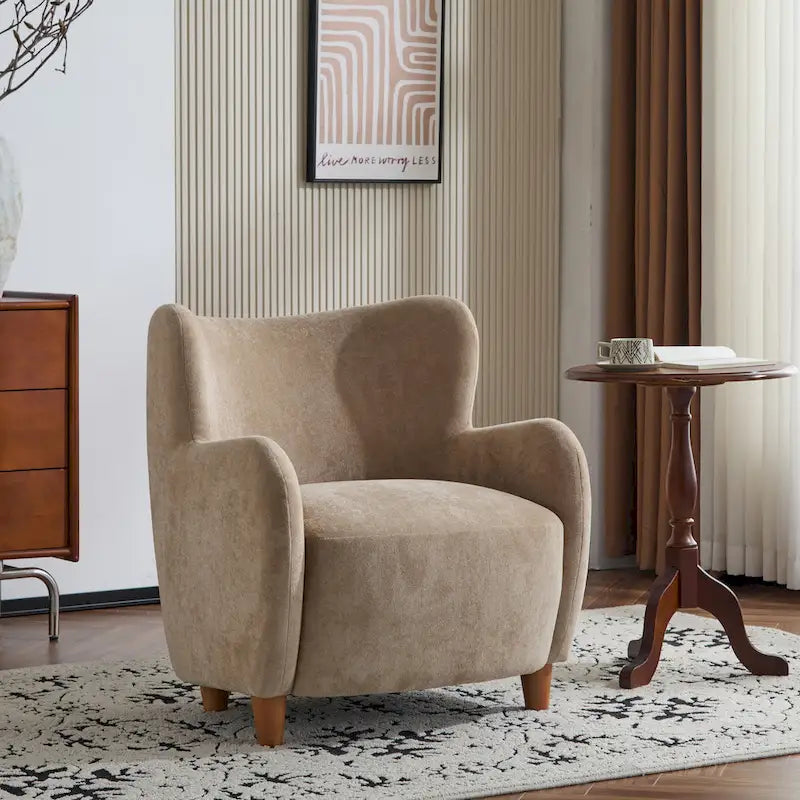 Fauteuil d'appoint à dossier haut en tissu Bacho par Christopher Knight Home