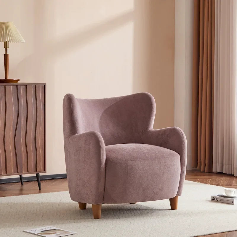 Fauteuil d'appoint à dossier haut en tissu Bacho par Christopher Knight Home