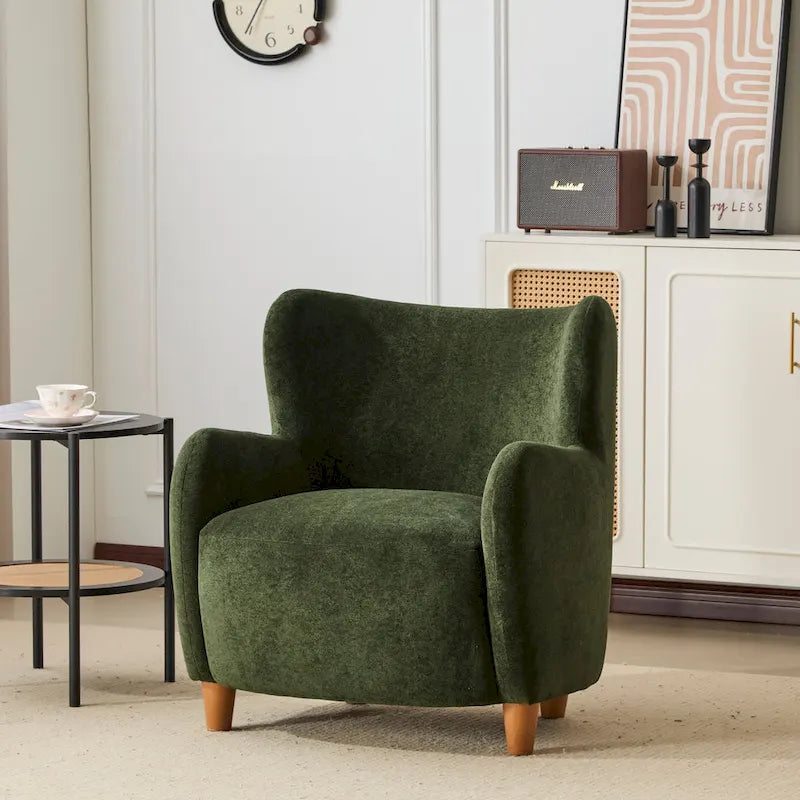 Fauteuil d'appoint à dossier haut en tissu Bacho par Christopher Knight Home