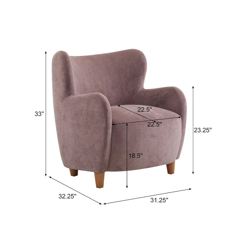 Fauteuil d'appoint à dossier haut en tissu Bacho par Christopher Knight Home
