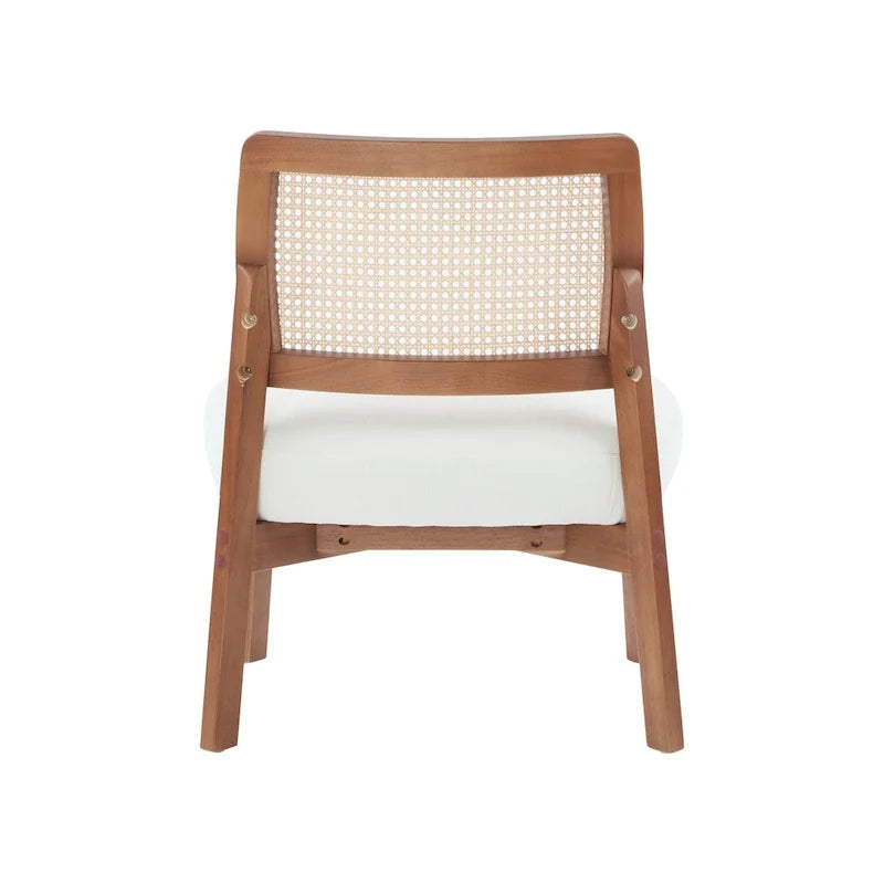 Christopher Knight Home -Alma (Set of 2) Modern Beige Lounge Chair with Woven Backrest, Sturdy Wooden Frame