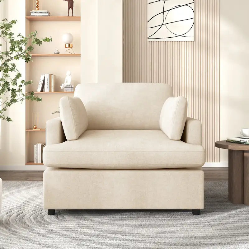 Naro Modern Fabric Accent Chair with Removable Cushion by Christopher Knight Home