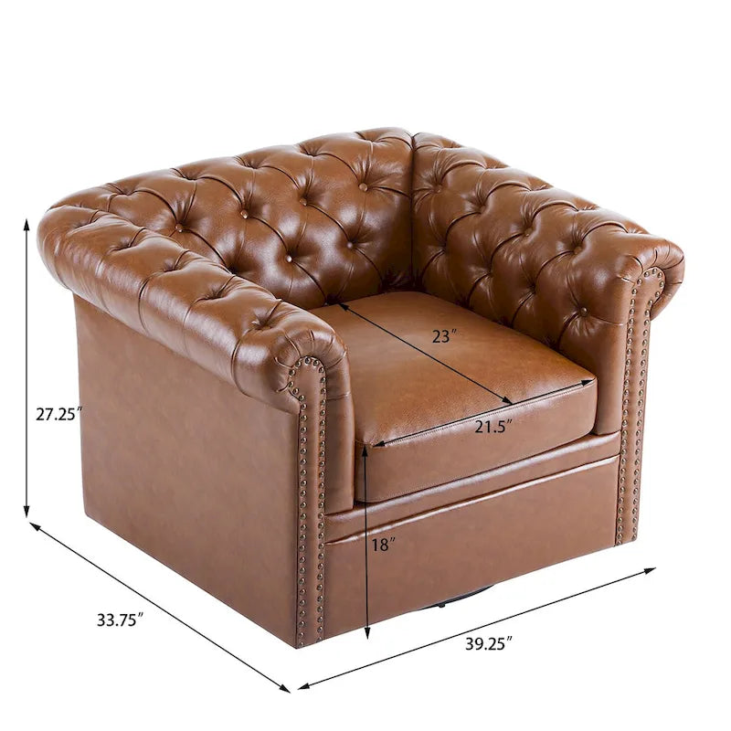 Wiers Chesterfield Swivel Tufted Club Chair by Christopher Knight Home