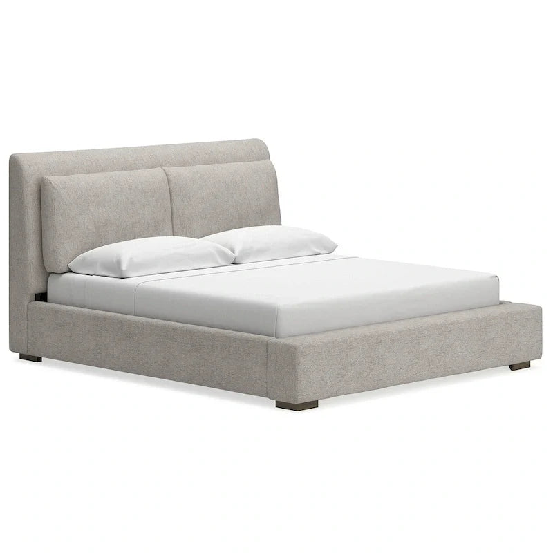 Letto imbottito con piattaforma Cabalynn color marrone chiaro Signature Design by Ashley