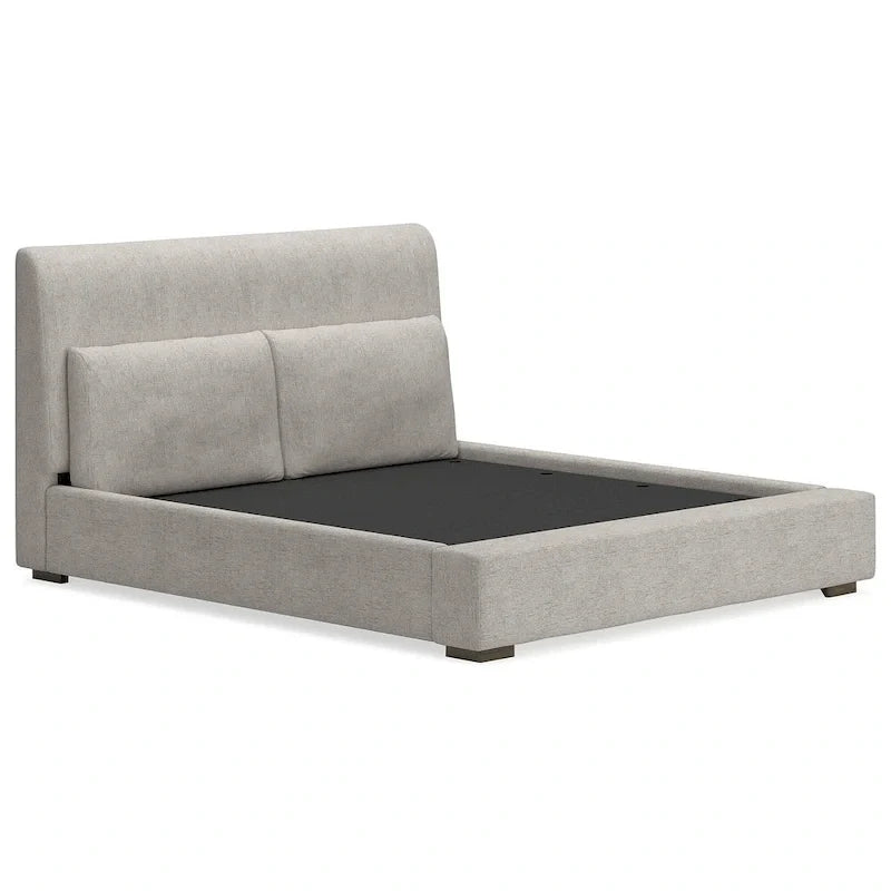 Letto imbottito con piattaforma Cabalynn color marrone chiaro Signature Design by Ashley