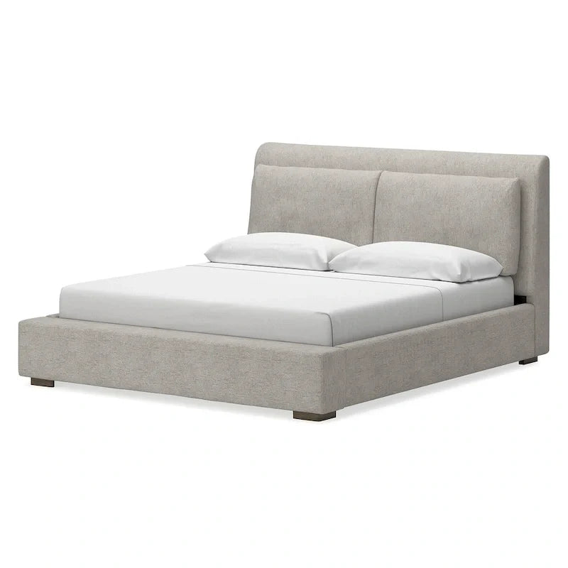 Letto imbottito con piattaforma Cabalynn color marrone chiaro Signature Design by Ashley