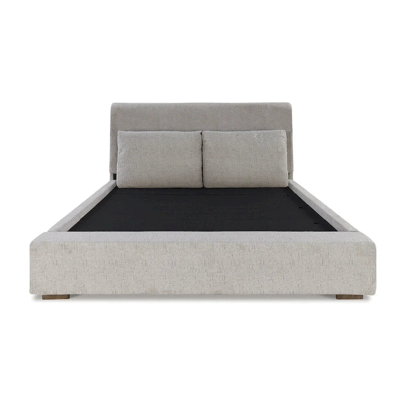 Letto imbottito con piattaforma Cabalynn color marrone chiaro Signature Design by Ashley