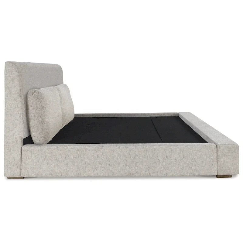 Letto imbottito con piattaforma Cabalynn color marrone chiaro Signature Design by Ashley