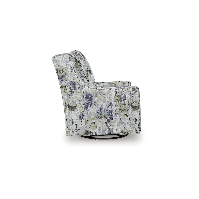 Signature Design by Ashley Dustinford Gray/Green Swivel Glider Accent Chair - 30 W x 39 D x 41 H