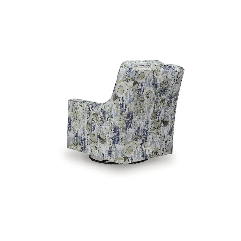 Signature Design by Ashley Dustinford Gray/Green Swivel Glider Accent Chair - 30 W x 39 D x 41 H