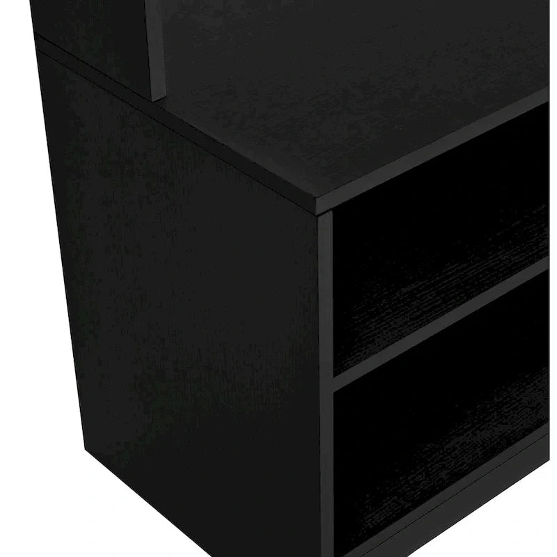 Porte-manteau de style moderne avec banc à chaussures, rangement à chaussures, étagères de rangement et panneau perforé, pour l'entrée et le couloir, le salon
