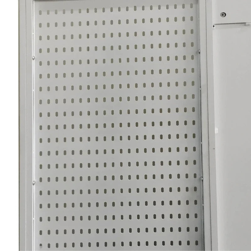 Porte-manteau de style moderne avec banc à chaussures, rangement à chaussures, étagères de rangement et panneau perforé, pour l'entrée et le couloir, le salon
