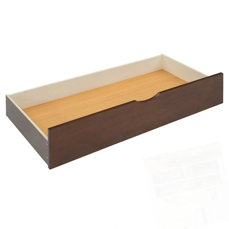Letto a piattaforma in legno con 2 grandi cassetti e letto estraibile (trundle) Twin-XL