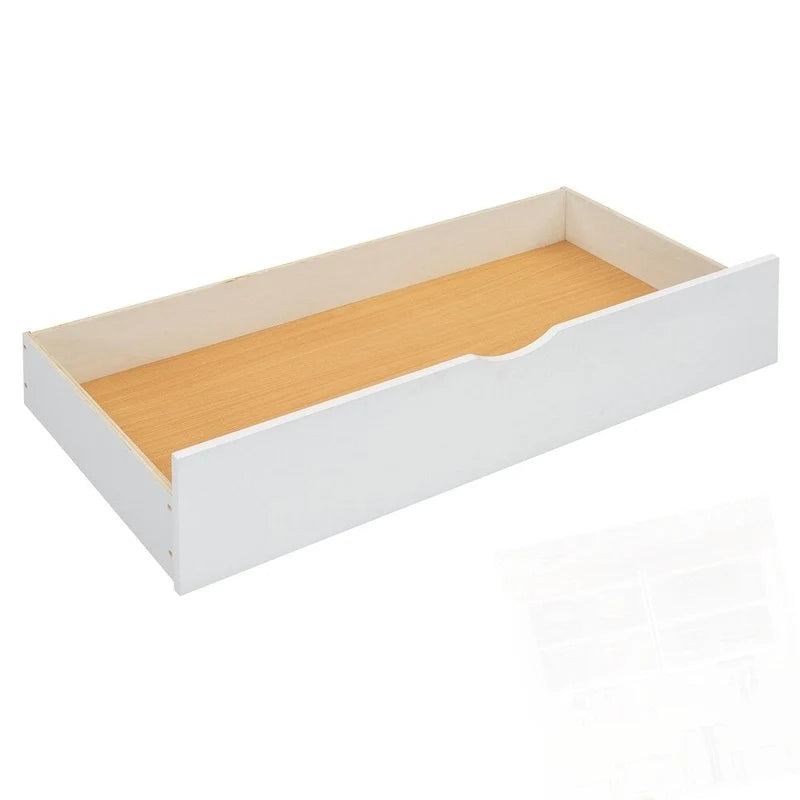 Letto a piattaforma in legno con 2 grandi cassetti e letto estraibile (trundle) Twin-XL