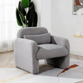 Stylish and Minimalist Single Sofa Chair with Arms and Pillow, Armchair, Accent Chair for Living Room, Bedroom, Study