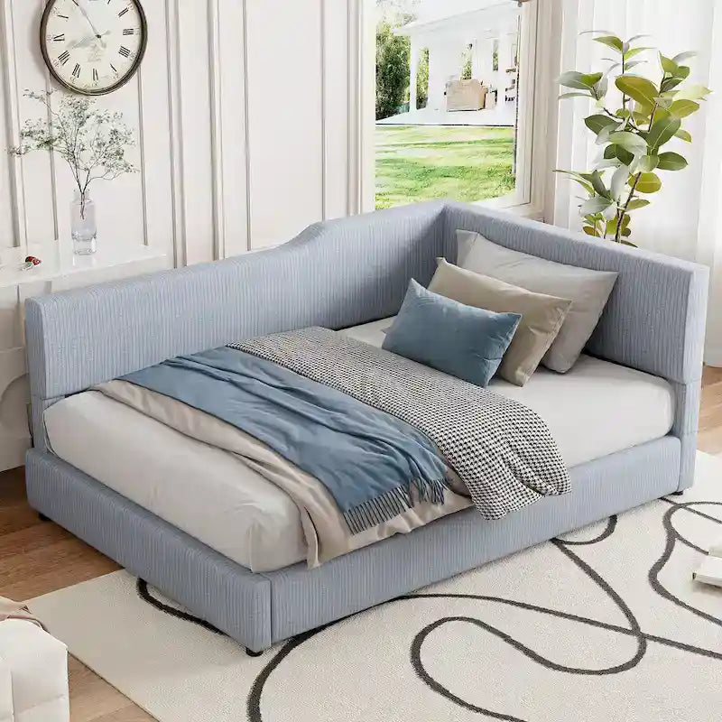 Divano letto a L completo con struttura solida