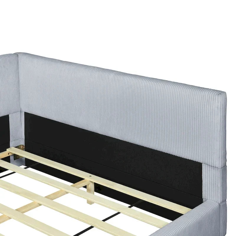 Divano letto a L completo con struttura solida